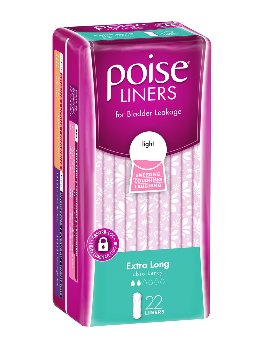 Poise Extra Long Liner Female 70ml 215mm White 01859