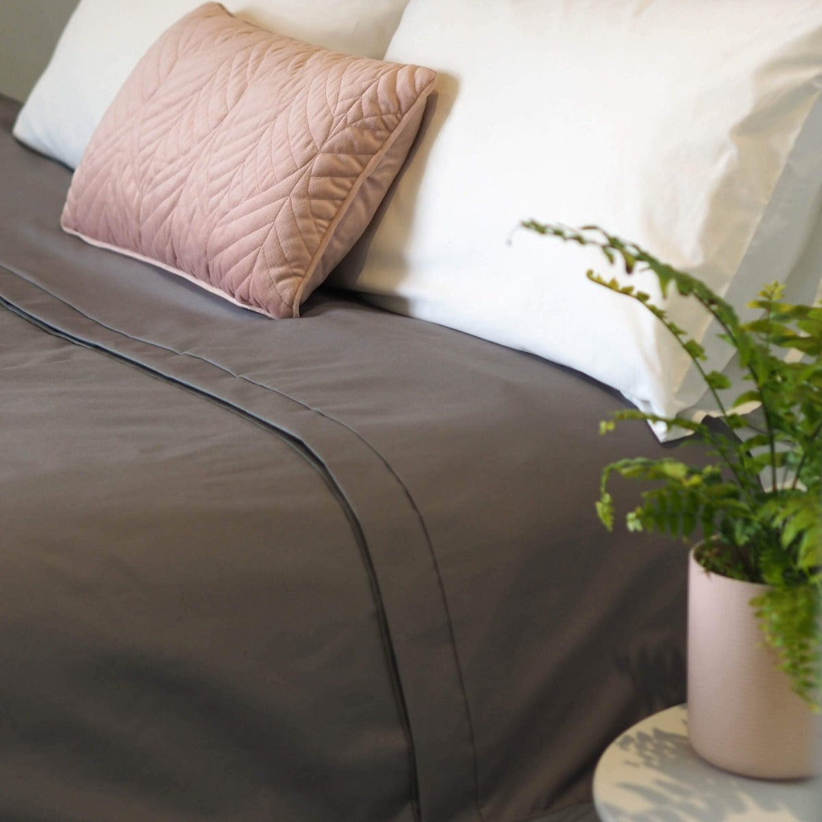 Conni Quilt Cover Waterproof Charcoal