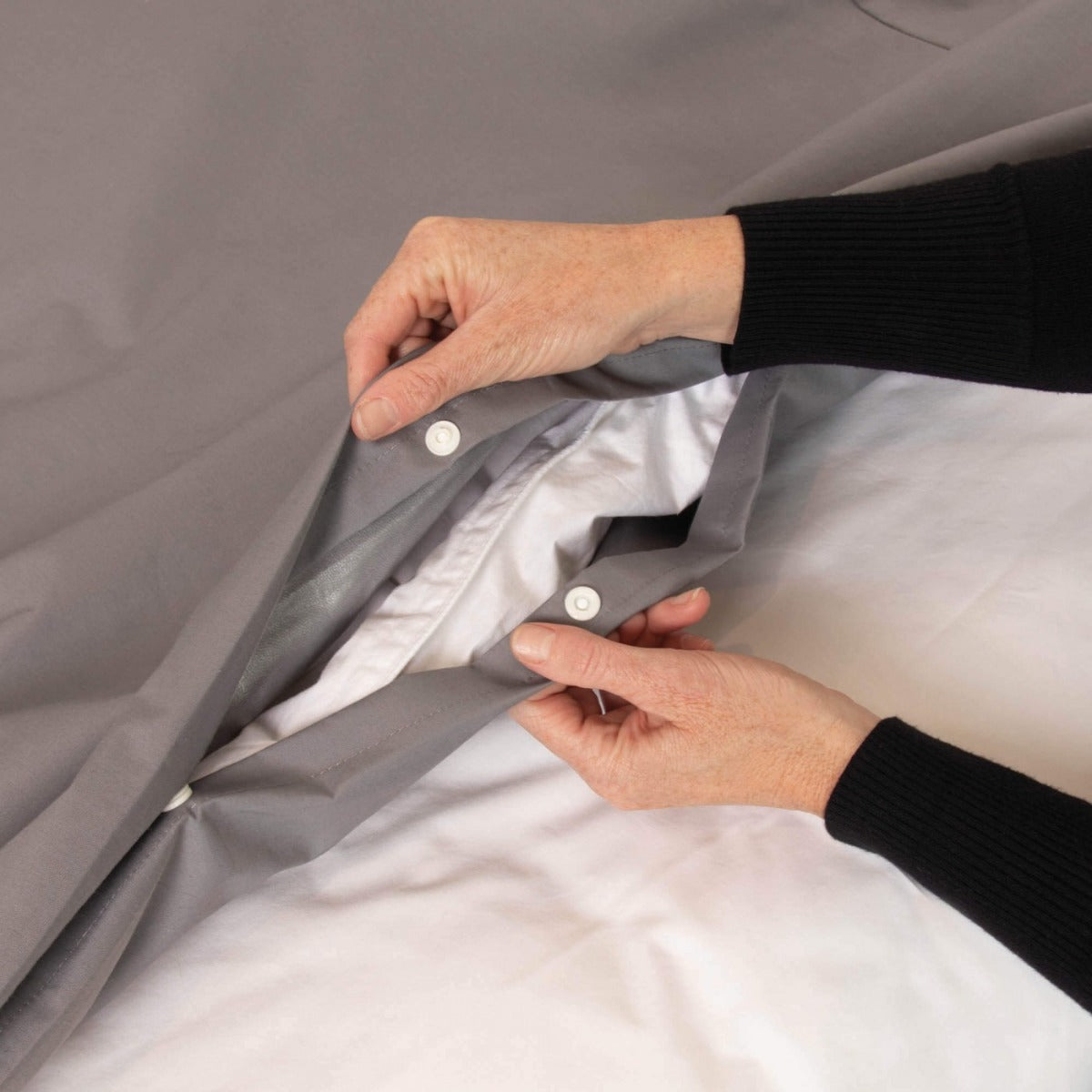 Conni Quilt Cover Waterproof Charcoal