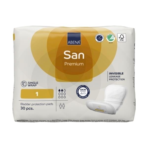 Abri-San Premium 1 Pads Unisex 10x22cm 2 Drops 200ml SA9253 SA1000021301