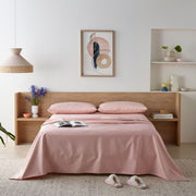 Staydry Bamboo Waterproof Sheet Set Blush Single Bed STAYWPSSBHSB