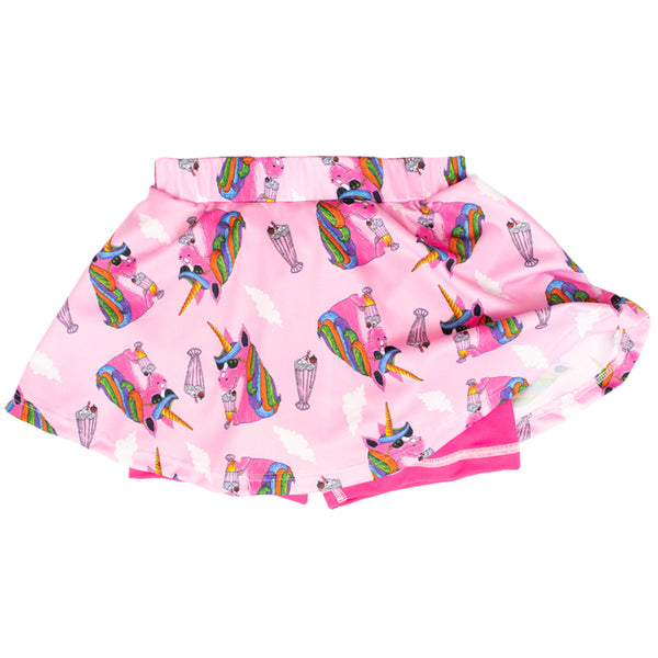 Mulga Girl's Incontinence Swim Skort Unicorns Minappi 2-16 Years