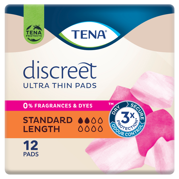TENA Discreet Ultra Thin Standard Length Pads
