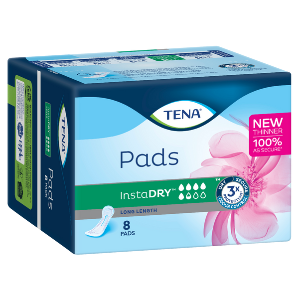 TENA InstaDRY Long Length Incontinence Pads 420 mL