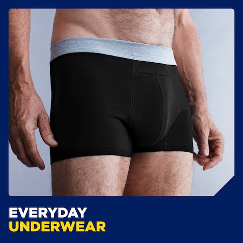 Tena Washable Underwear Male Extra Large 102-107cm Black 84934 Each