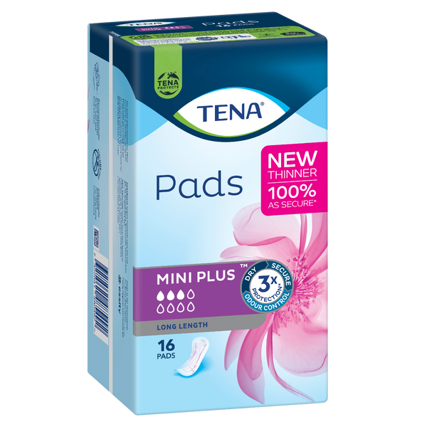TENA Mini Plus Long Incontinence Pads 140 mL