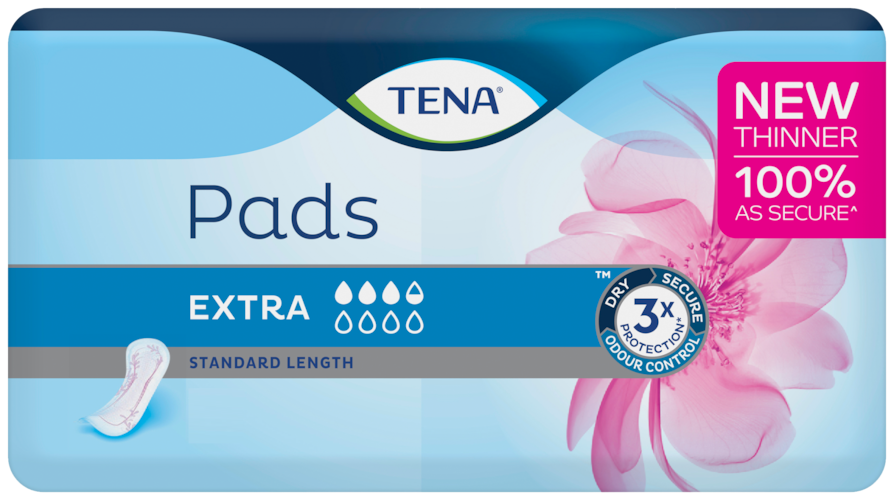 Tena Pads Normal Extra Standard Length 275x106mm 245ml 760781