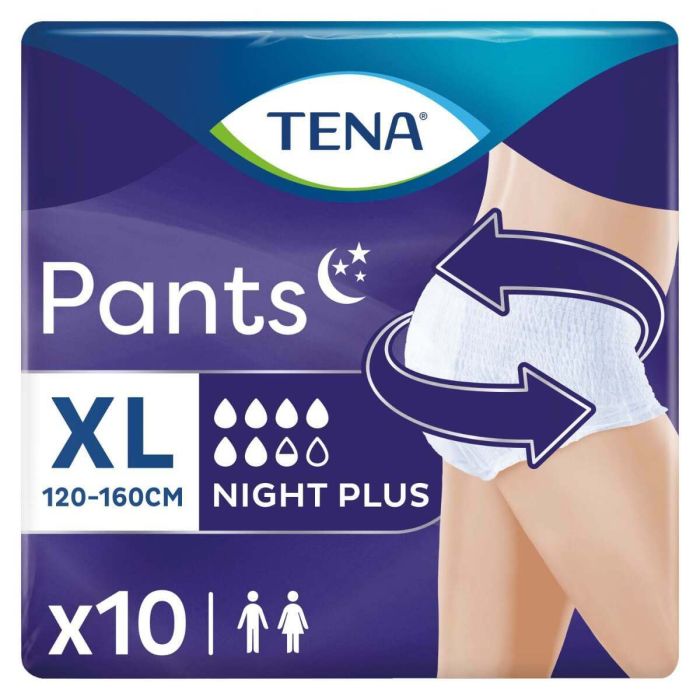 Tena Pants Night Plus Unisex Extra Large 6.5 Drops 120-160cm 2348933