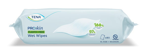 TENA ProSkin Plastic Free Wet Wipes 20 × 30 cm