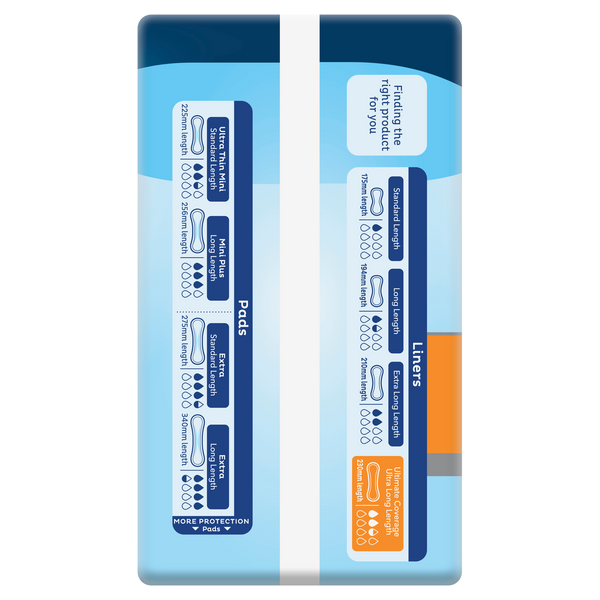 TENA Ultra Long Incontinence Liners 40 mL