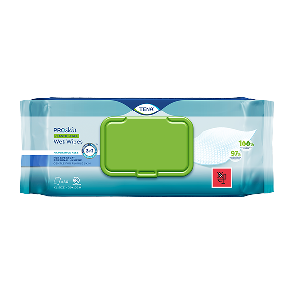 Tena ProSkin Plastic Free Wet Wipes 20x30cm 2351247