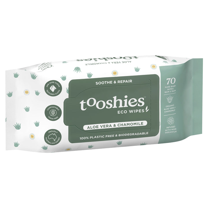 Tooshies Eco Wipes Pure Baby Wipes Aloe Vera & Chamomile 4500