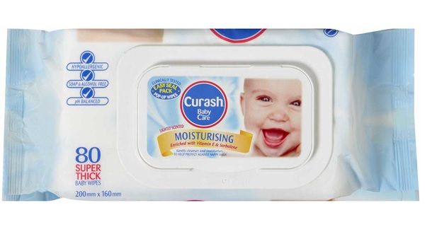 Curash Moisturising Vitamin-E Baby Wipes